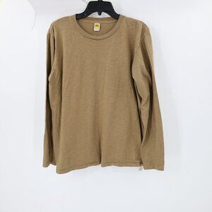 Vintage Velva Sheen Shirt Mens Medium Cotton Long Sleeve Crewneck Made in USA